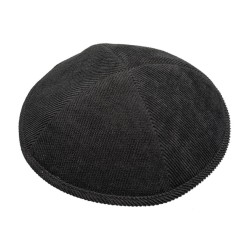 Dark Gray Corduroy Kippah | Cloth Kippah