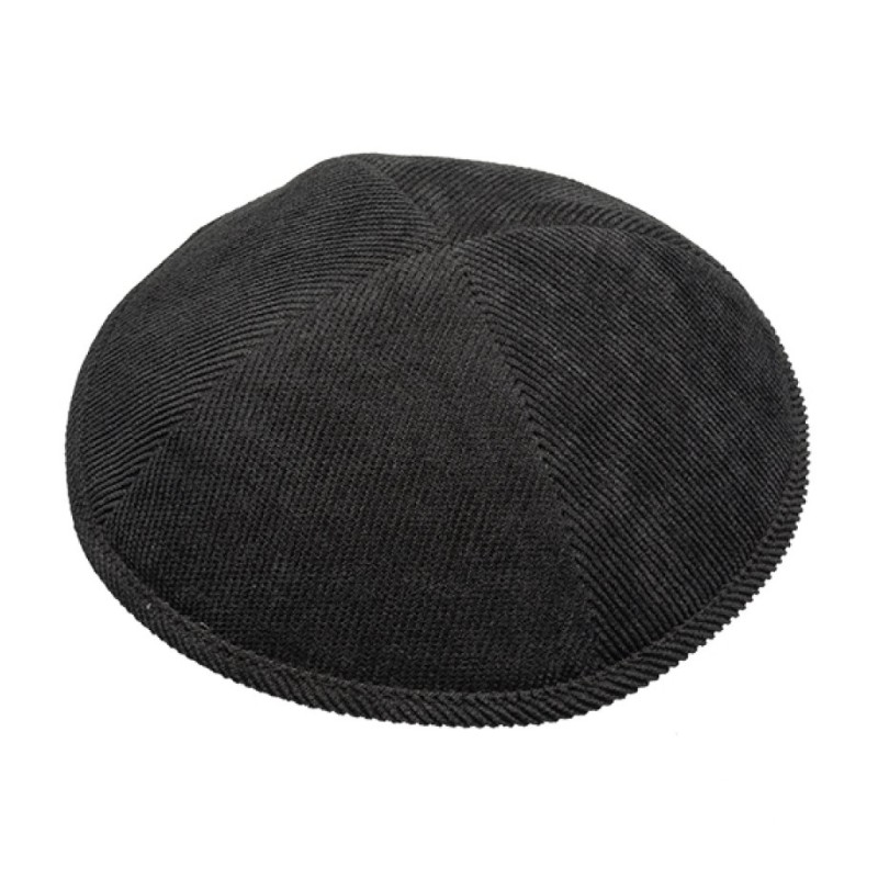 Dark Gray Corduroy Kippah | Cloth Kippah