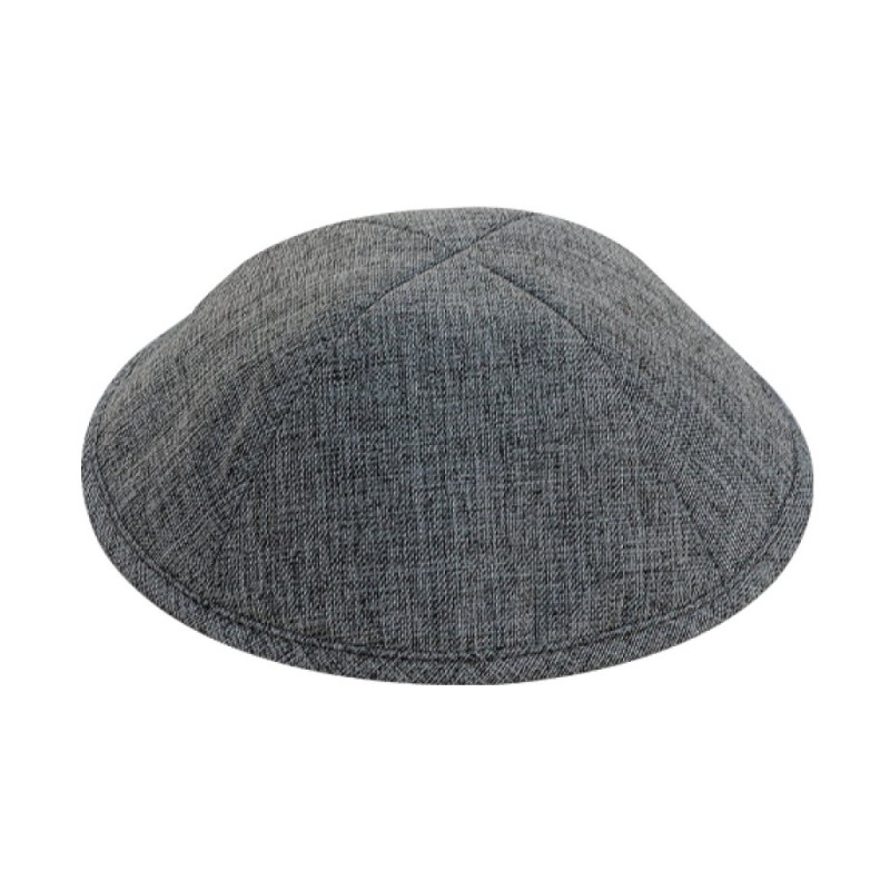 Dark Gray Linen Look Cloth Kippah | Cloth Kippah