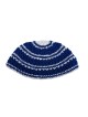 Frik Kipah Thick Crocheted Weave of Blue and White St... | Frik Kippah