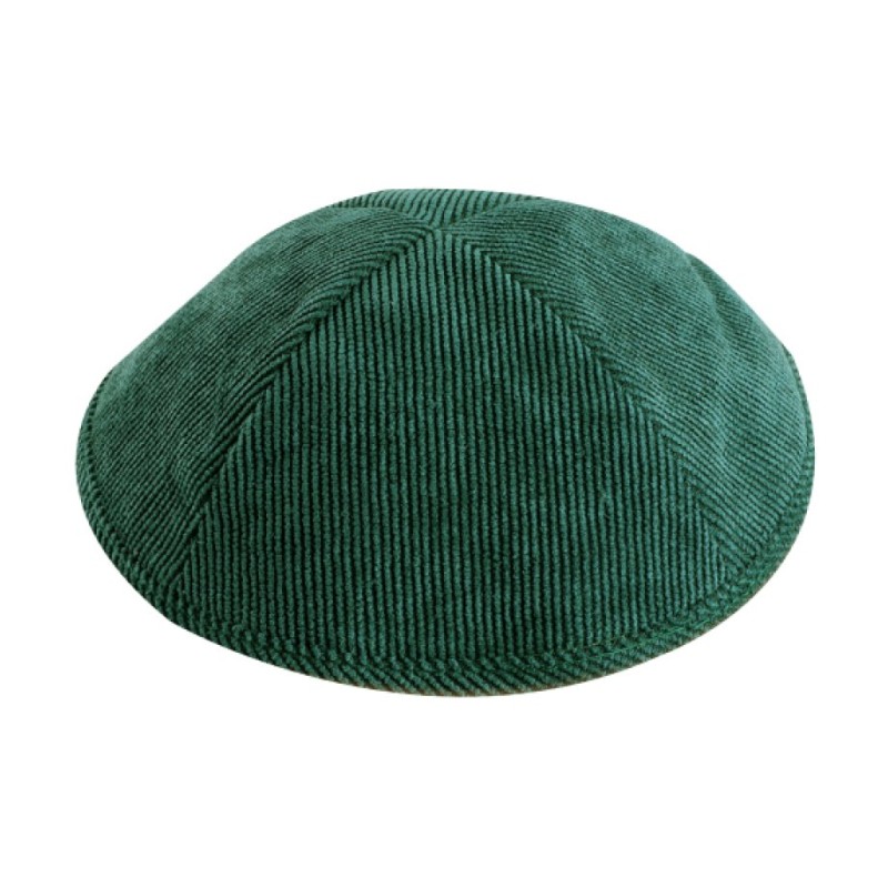 Green Corduroy Kippah | Cloth Kippah
