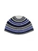 Hand Made Frik Kippah with White Blue and Black Stripes | Frik Kippah