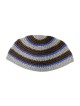 Frik Kippah with Gray Brown and Blue Stripes | Frik Kippah