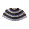 Frik Kippah with Gray Brown and Blue Stripes | Frik Kippah