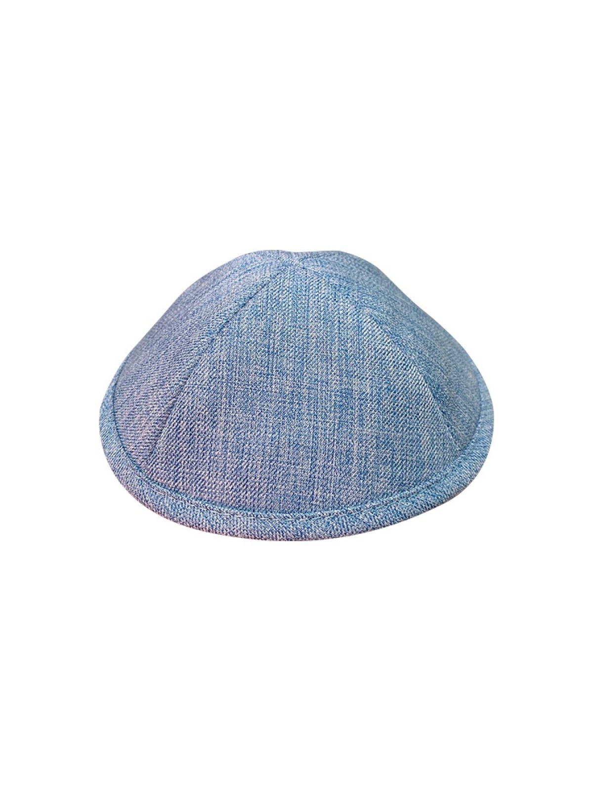 Denim Style Fabric Kippah Light Blue Two Sizes Option | Linen Kippah