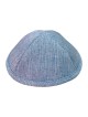Denim Style Fabric Kippah Light Blue Two Sizes Option | Linen Kippah
