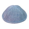 Denim Style Fabric Kippah Light Blue Two Sizes Option | Linen Kippah