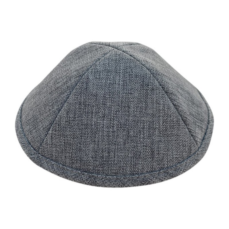Dark Gray Fabric Kippah | Linen Kippah