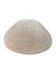 White Beige Fashionable Fabric Kippah Two Sizes Option | Linen Kippah
