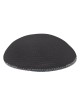 Black Knitted Kippah with Gray Border | Knitted Kippah