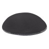 Black Knitted Kippah with Gray Border | Knitted Kippah
