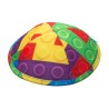Flat Childrens Colorful Circle Design Cloth Kippah | Cloth Kippah