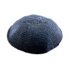 Blue Knitted Kippah with Blue Star of David Design... | Knitted Kippah