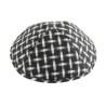 Black and White Cotton Fabric Kippah Woven Design | Linen Kippah