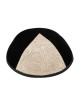 Black Velvet Kippah with Gold Panel | Velvet Kippah