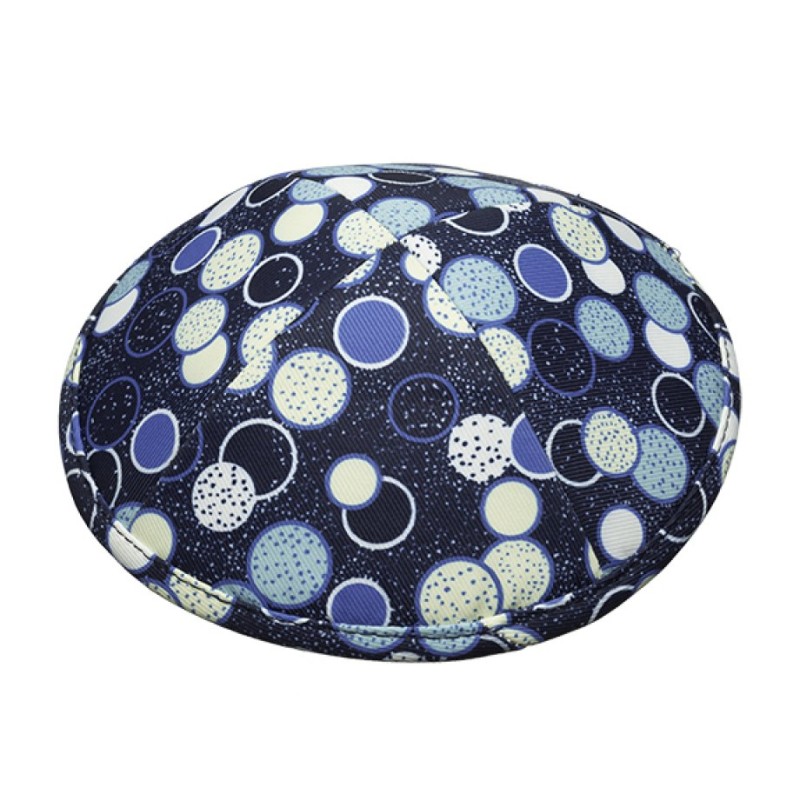 Lively Blue and White Polka Dot Design Fabric Kippah... | Cloth Kippah
