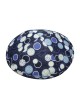 Lively Blue and White Polka Dot Design Fabric Kippah... | Cloth Kippah