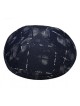Blue Denim with Print Design Fabric Kippah Yarmulke | Cloth Kippah
