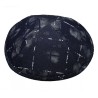 Blue Denim with Print Design Fabric Kippah Yarmulke | Cloth Kippah