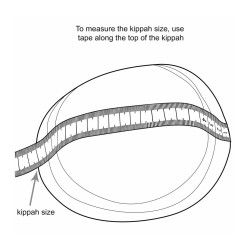 Blue Denim with Print Design Fabric Kippah Yarmulke | Cloth Kippah