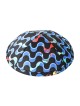 Childrens Wave Design Flat Cloth Kippah | Cloth Kippah