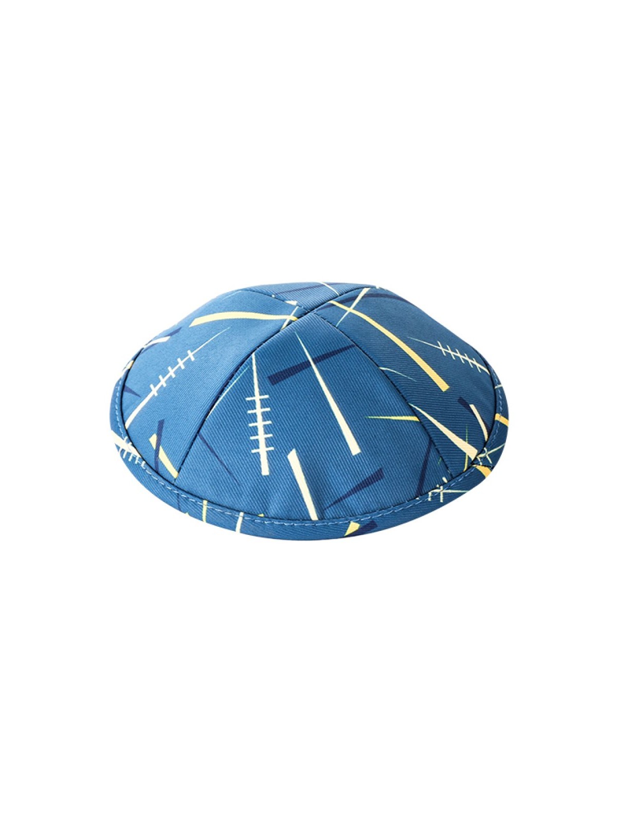 Childrens Blue Design Flat Cloth Kippah | Cloth Kippah