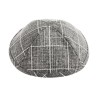 Checked Gray and White Cloth Kippah | Cloth Kippah