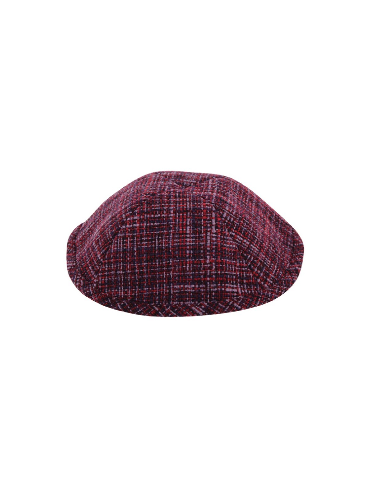 Maroon Plaid Design Cloth Kippah | Cloth Kippah