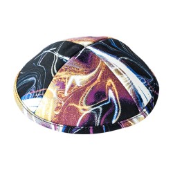 Childrens Lively Design Flat Cloth Kippah | Cloth Kippah