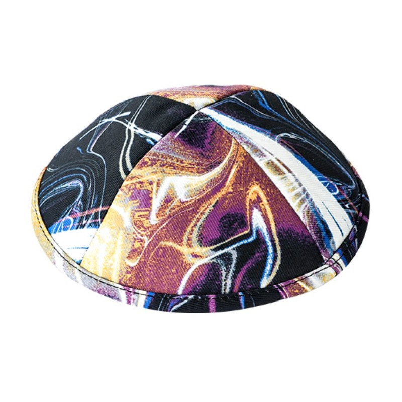 Childrens Lively Design Flat Cloth Kippah | Cloth Kippah