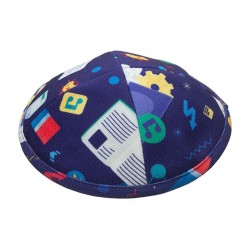 Childrens Colorful Design Flat Cloth Kippah | Cloth Kippah