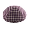 Checked Maroon Cloth Kippah | Cloth Kippah