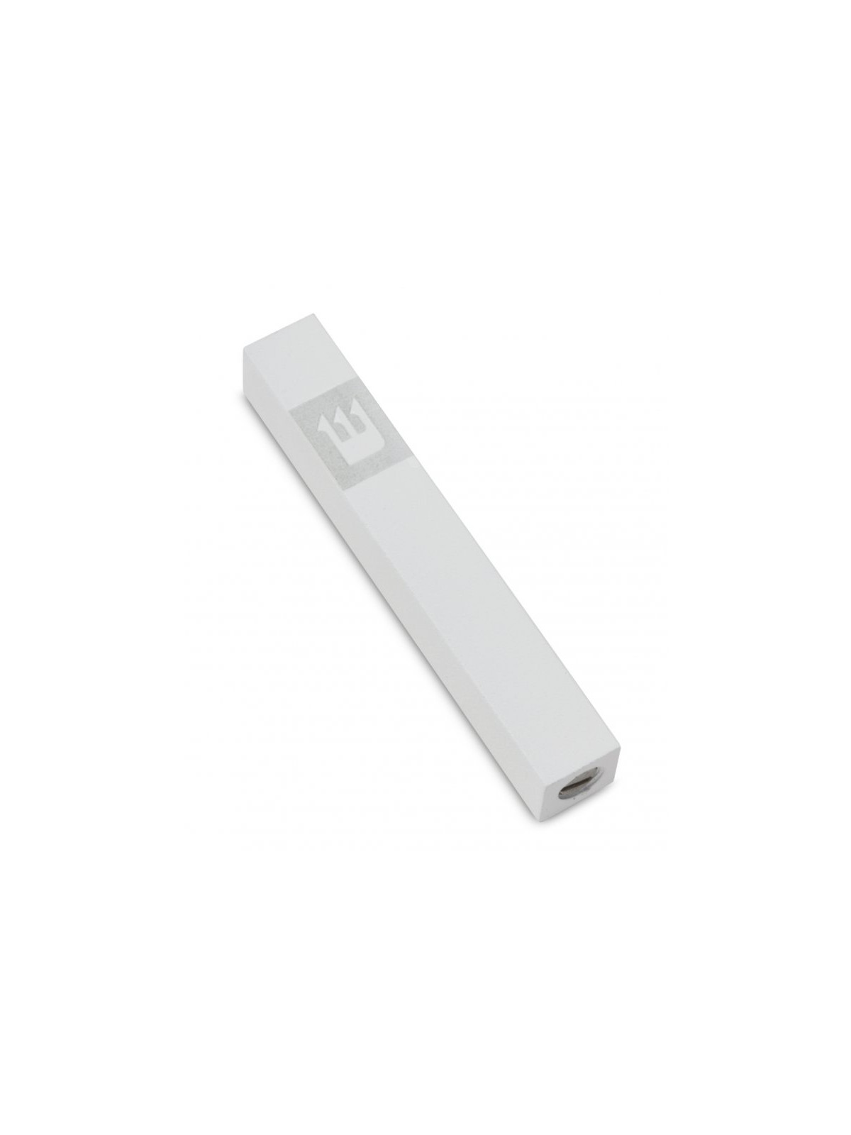 Adi Sidler Mini Mezuzah Case Crown Shin Design White | Small Mezuzah