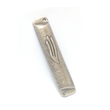 Pewter Plated Rounded Mezuzah Case Gray Color | Small Mezuzah