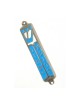 Small Blue Metal Mezuzah Case Star of David and Cro... | Small Mezuzah