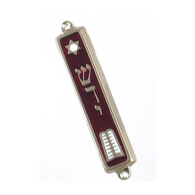 24K Gold Plated Mezuzah Case Star of David and Tora... | Small Mezuzah