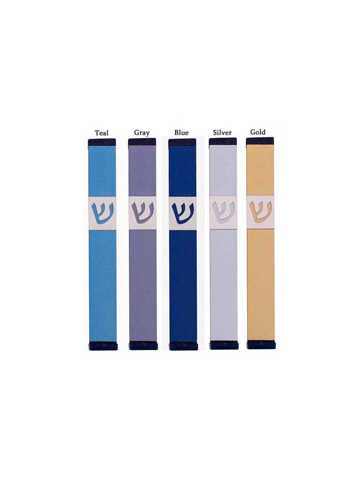 Agayof Pillar Mezuzah Case with Angular Shin in Dar... | Small Mezuzah