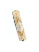 Gold White Triangular Mezuzah Case by Shahaf | Small Mezuzah