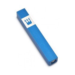 Adi Sidler Mini Mezuzah Case Crown Shin Design Blue | Small Mezuzah