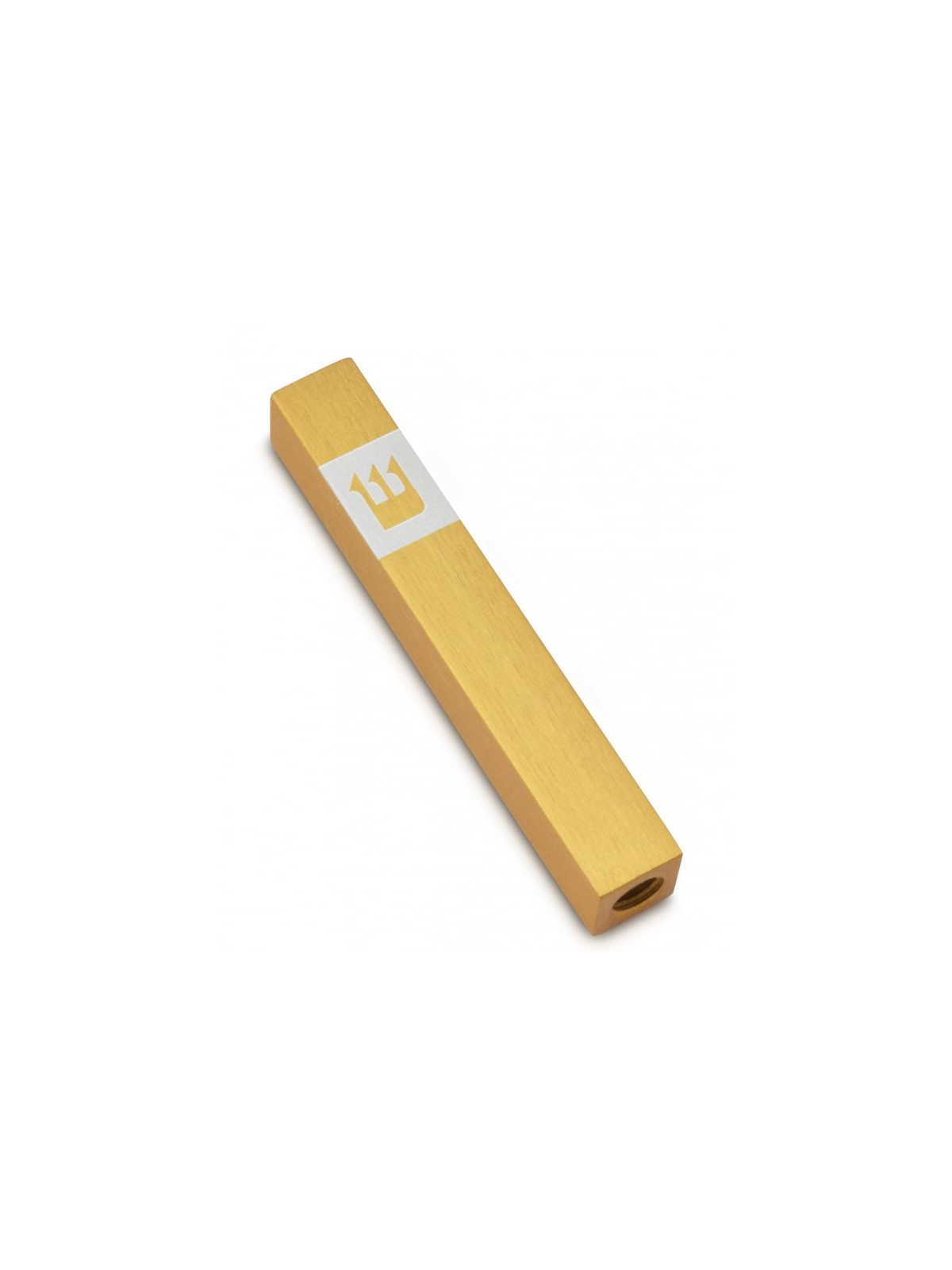 Adi Sidler Mini Mezuzah Case Crown Shin Design Gold | Small Mezuzah
