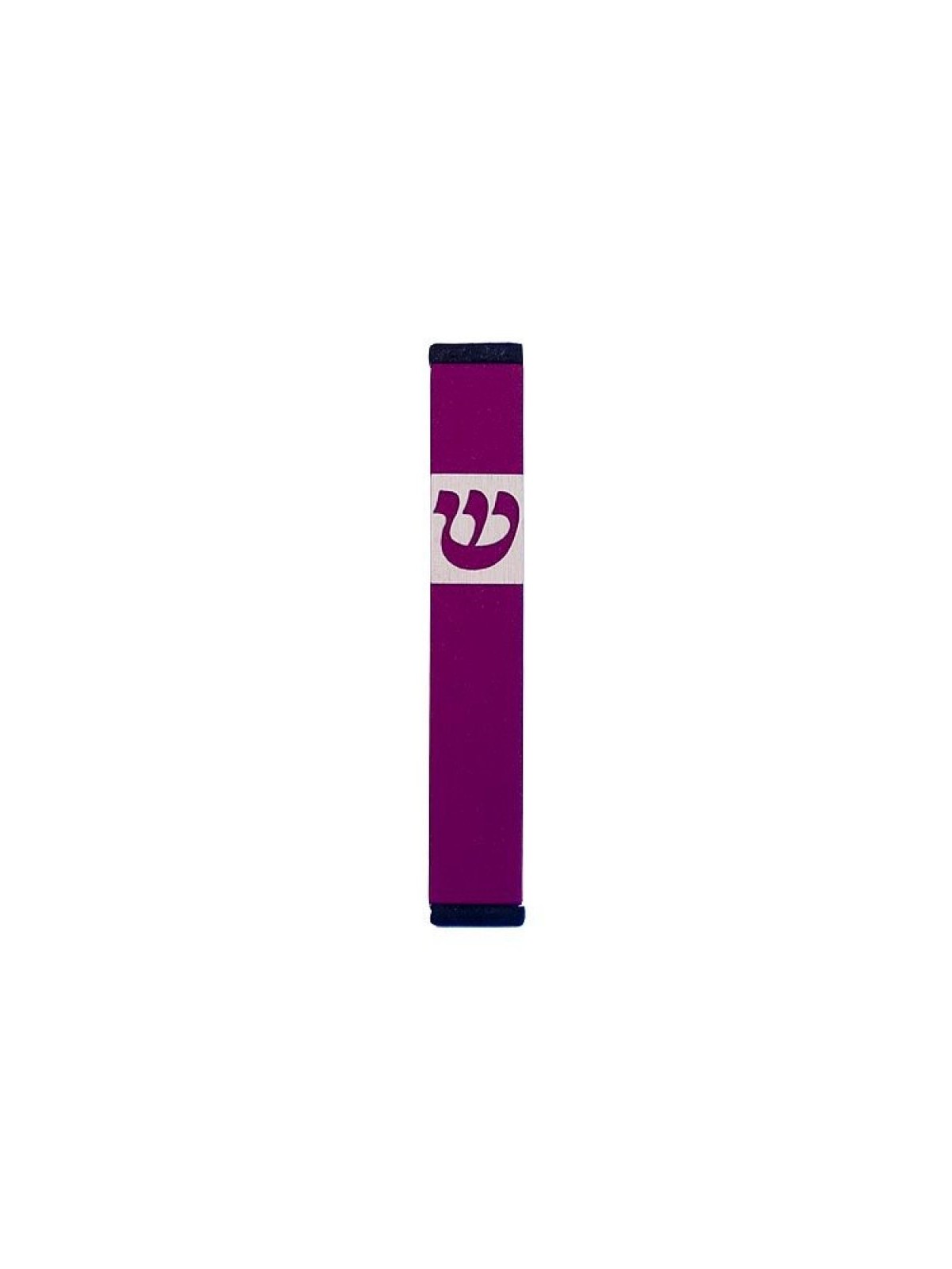 Agayof Pillar Mezuzah Case with Curving Shin in Dar... | Small Mezuzah