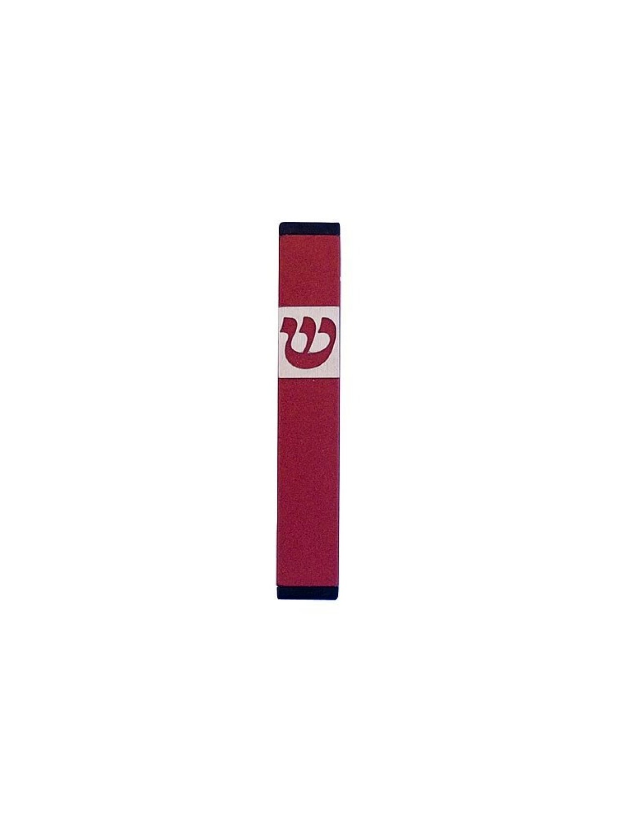 Agayof Pillar Mezuzah Case with Curving Shin in Dar... | Small Mezuzah