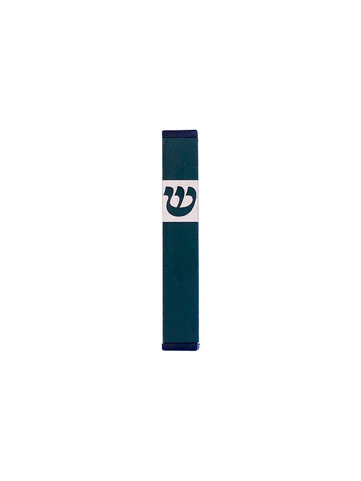 Agayof Pillar Mezuzah Case with Curving Shin in Dar... | Small Mezuzah