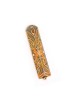 Triangle Pewter Mezuzah in Gold by Shades Ester Shahaf | Small Mezuzah