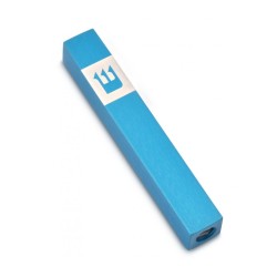 Adi Sidler Mini Mezuzah Case Crown Shin Design Turq... | Small Mezuzah