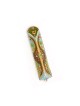 Triangle Pewter Mezuzah Green and Blue by Ester Shahaf | Small Mezuzah