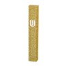 Glittering Gold Mezuzah Case of Perspex Silver Sh... | Plastic Mezuzah
