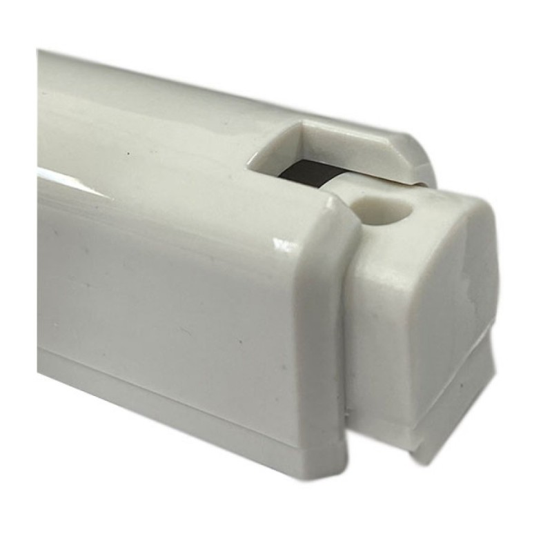 White Plastic Lucite Mezuzah Case with Gold Shin ... | Plastic Mezuzah