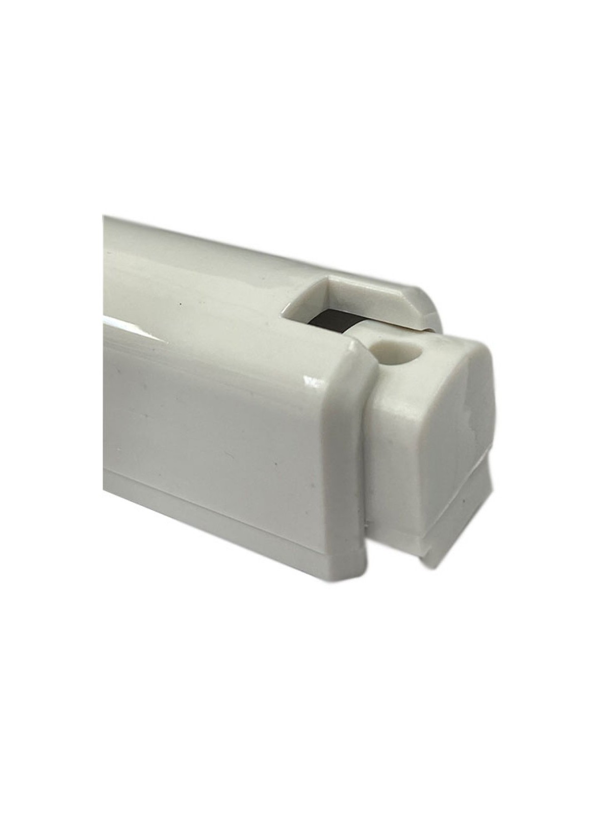 White Plastic Lucite Mezuzah Case with Gold Shin ... | Plastic Mezuzah