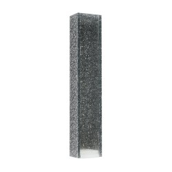 Perspex Mezuzah Case of Glittering Gray Silver Si... | Plastic Mezuzah